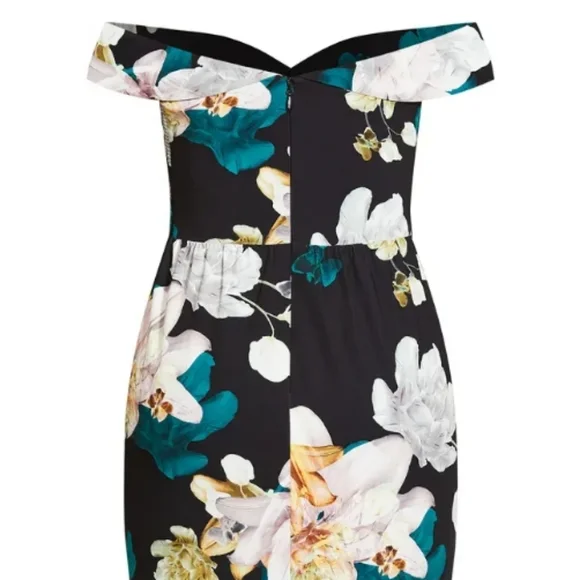 City Chic Off Shoulder Floral Dress - Picture 12 of 13